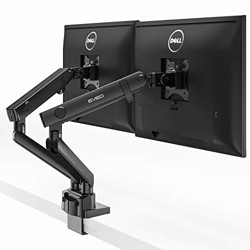 Dual Monitor Stand - Dual Monitor Mount, VESA Mount (75x75 100x100), Dual Monitor Arm Fit 17 Inch to 32 Inch VESA Compatible Screens, Full Motion Spring Movement Monitor Desk Mount, Monitor Stands