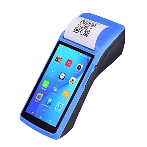 Aibecy All in One Handheld PDA Printer Wireless Terminal Receipt Printer Android 6.0 POS Payment with 5 Inch Touchscreen Support GPS BT/WiFi/USB OTG/3G Communication 1D/2D Scanning NFC Function