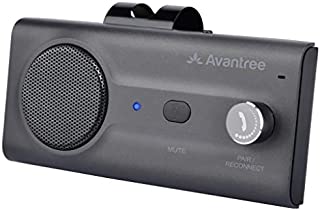 Avantree CK11 Hands Free Bluetooth Car Kits, Loud Speakerphone, Support Siri Google Assistant & Motion Auto On Off, Volume Knob, Wireless in Car Handsfree Speaker Kit with Visor Clip - Titannium