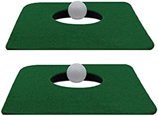 Upstreet Putting Mat for Indoor Golf Cup - Includes Two Indoor Putt Mats and Two Training Balls