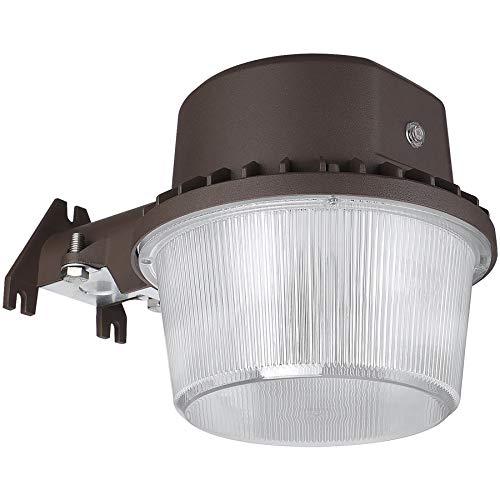 TORCHSTAR Dusk to Dawn Area Light with Photocell, 5000K Daylight Outdoor Security Floodlight, ETL-Listed for Yard Patio, Bronze