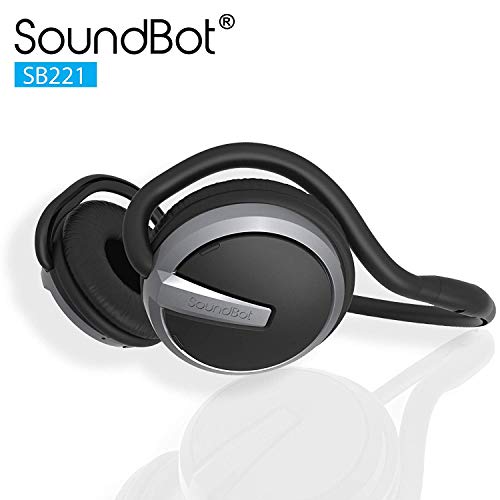 SoundBot¨ SB221 HD Wireless Bluetooth 4.0 Headset Sports-Active Headphone for 20Hrs Music Streaming & 25Hrs HandsFree Calling w/Sweat Resistant Ergonomic Secure-Fit Design & Voice Command Support