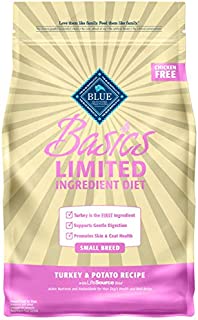 Blue Buffalo Basics Limited Ingredient Diet, Natural Adult Small Breed Dry Dog Food, Turkey & Potato 4-lb