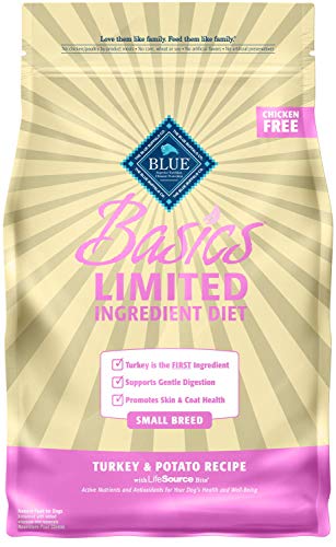 Blue Buffalo Basics Limited Ingredient Diet, Natural Adult Small Breed Dry Dog Food, Turkey & Potato 4-lb