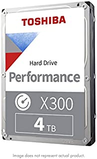 Toshiba (HDWE140XZSTA) X300 4TB Performance Desktop and Gaming Hard Drive 7200 RPM 128MB Cache SATA 6.0Gb/s 3.5 Inch Internal Hard Drive