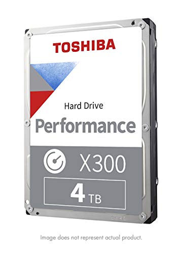 Toshiba (HDWE140XZSTA) X300 4TB Performance Desktop and Gaming Hard Drive 7200 RPM 128MB Cache SATA 6.0Gb/s 3.5 Inch Internal Hard Drive