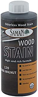 SamaN TEW-120-12, Dark Walnut, Interior Water Based Stain for Fine Wood, 12 oz, 12-Ounce