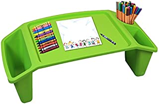 Basicwise QI003253G Kids Lap Desk Tray, Portable Activity Table, Green