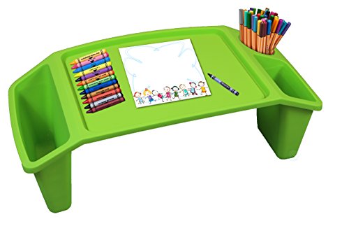 Basicwise QI003253G Kids Lap Desk Tray, Portable Activity Table, Green