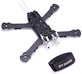 FPVDrone 230mm FPV Racing Drone Frame 5 Inch Carbon Fiber Quadcopter Frame Kit 4mm Arms and LiPo Battery Strap