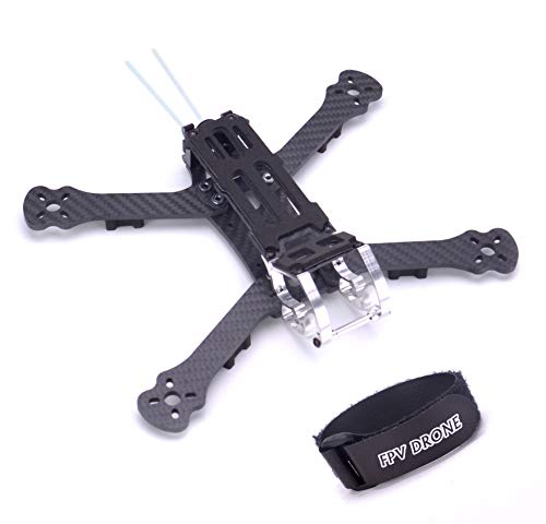 FPVDrone 230mm FPV Racing Drone Frame 5 Inch Carbon Fiber Quadcopter Frame Kit 4mm Arms and LiPo Battery Strap