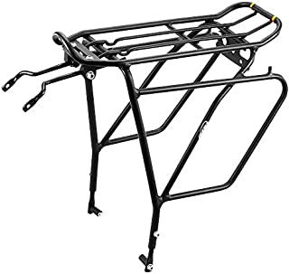 Ibera Bike Rack - Bicycle Touring Carrier Plus+ for Disc Brake Mount, Frame-Mounted for Heavier Top & Side Loads, Height Adjustable for 26