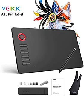 Graphics Drawing Tablet VEIKK A15 10x6 inch Graphic Pen Tablet