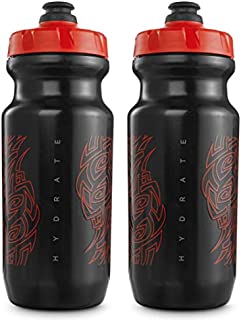 Peakline Sports - 2nd Gen Big Mouth Water Bottle (21 oz) by Specialized Bikes (2-Pack) (Black / Red)