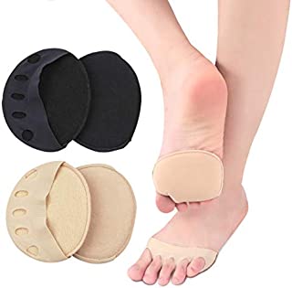 Metatarsal Pads Ball of Foot Cushions High Heel Front Foot Inserts for Metatarsalgia,Half Bunion Sleeves Great for Arthritis and Sesamoid Forefoot Pain Relief (2 Pairs)