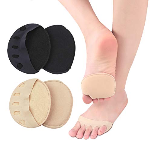 Metatarsal Pads Ball of Foot Cushions High Heel Front Foot Inserts for Metatarsalgia,Half Bunion Sleeves Great for Arthritis and Sesamoid Forefoot Pain Relief (2 Pairs)