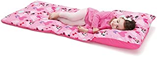 Disney Minnie Mouse Padded Toddler Easy Fold Nap Mat With Attached Pillow Case - Pink,Aqua