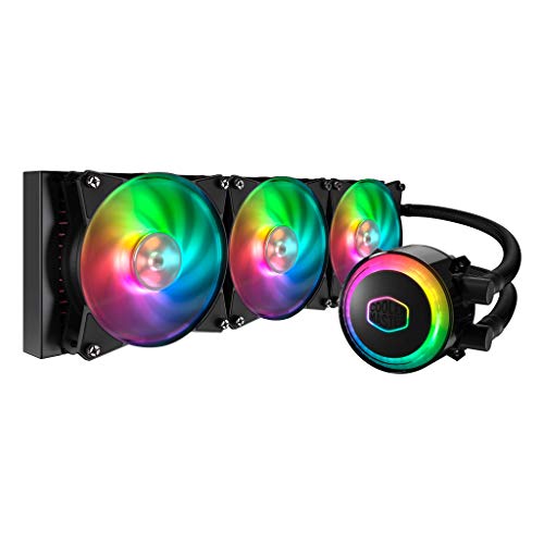 Cooler Master Liquid ML360R Addressable RGB Close-Loop AIO CPU Liquid Cooler, 360 Radiator, Dual Chamber Pump, Dual MF120R Fans, Independently-Controlled ARGB LEDs for AMD Ryzen/Intel 1151