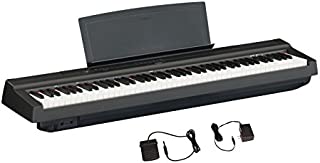 Yamaha P125 88-Key Weighted Action Digital Piano With Power Supply And Sustain Pedal, Black