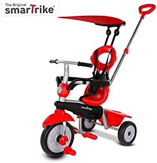 smarTrike Zoom Toddler Tricycle for 1,2,3 Year Olds - 4 in 1 Multi-Stage Trike, Red