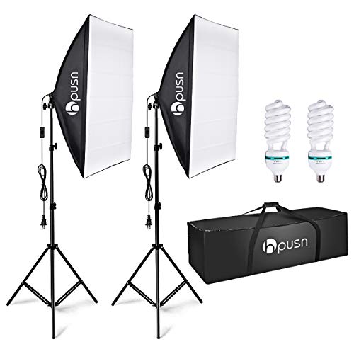 HPUSN Softbox Lighting Kit Professional Studio Photography Continuous Equipment