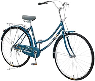 26 Inch Single Speed Bicycle Womens Comfort Bikes Beach Cruiser Bike Comfortable Bicycle (Blue)