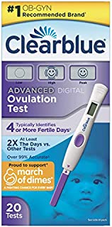 Clearblue Advanced Digital Ovulation Predictor KIT, Featuring Advanced Ovulation Tests with Digital Results, 20 Ovulation Tests (Packaging May Vary)