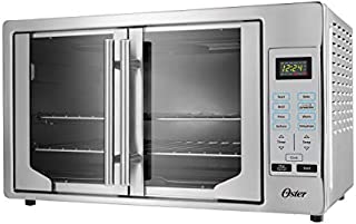 Oster French Convection Countertop & Toaster Oven | Single Door Pull & Digital Controls | Stainless Steel, Extra Large