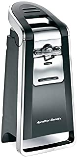 Hamilton Beach (76606ZA) Smooth Touch Electric Automatic Can Opener with Easy Push Down Lever, Opens All Standard-Size and Pop-Top Cans, Extra Tall, Black and Chrome