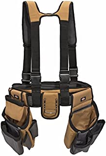 Dickies Work Gear  4-Piece Carpenter's Rig  57023  Tool Belt Suspenders  Cooling Mesh  Padded Suspenders  Steel Buckle  Leather Tool Belt  Grey/Tan  3.8 lb.