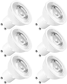 Luxrite MR16 GU10 LED Bulbs Dimmable, 50W Halogen Equivalent, 3000K Soft White, 500 Lumens, 120V Spotlight LED Bulb GU10, Enclosed Fixture Rated, Perfect for Landscape or Home Lighting (6 Pack)