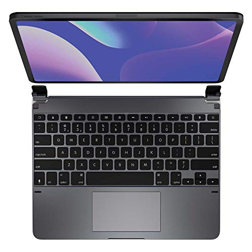 Brydge 12.9 Pro+ Wireless Keyboard with Trackpad for iPad Pro 12.9-inch (2020 & 2018) | Aluminum Wireless Bluetooth 5.0 Keyboard | Long Battery Life | (Space Gray)