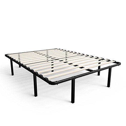 Zinus Cynthia 14 Inch MyEuro SmartBase / Wooden Slat / Mattress Foundation / Platform Bed Frame / Box Spring Replacement, Full