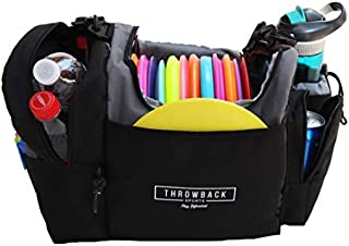 The Throwback Sack - Frisbee Disc Golf Bag with Cooler and Extra Padding, Comfortable Strap - Holds 12-15 Discs and 6 Cold Drinks