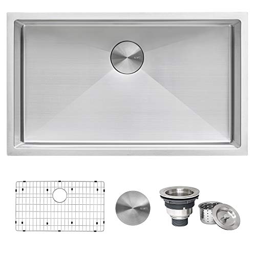 Ruvati 30-inch Undermount 16 Gauge Tight Radius Kitchen Sink Stainless Steel Single Bowl - RVH7300