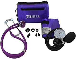 Santamedical Adult Deluxe Aneroid Sphygmomanometer with Stethoscope, Cuff and Carrying case