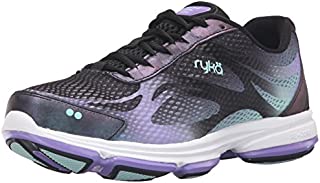 Ryka womens Devotion Plus 2 Walking Shoe, Black/Purple, 8 US