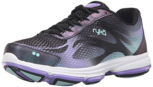 Ryka womens Devotion Plus 2 Walking Shoe, Black/Purple, 8 US