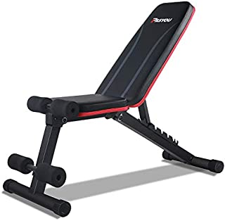 PASYOU Adjustable Weight Bench Full Body Workout Foldable Incline Decline Exercise Workout Bench for Home Gym