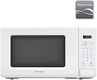 Kenmore 70722 0.7 cu. ft Compact 700 Watts 10 Power Settings, 6 Heating Presets, Removable Turntable, ADA Compliant Small Countertop Microwave, White