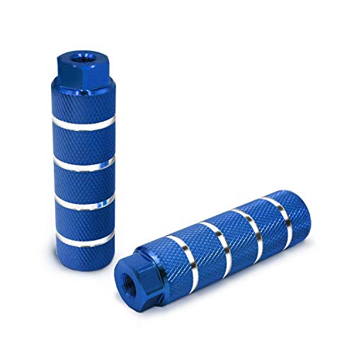 Vansa 1 Pair 3/8 inch - 26 Teeth Aluminum Alloy Bike Pegs for Mountain Bike BMX Pegs (Blue, 3/8 inch)