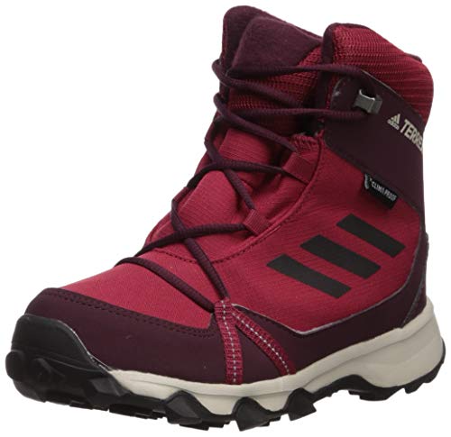 adidas outdoor Kids' Terrex Snow CP CW Boot, Active Maroon/Black/Maroon, 1 Child US Big Kid