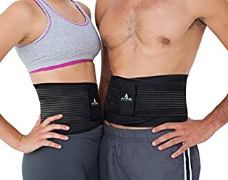 AllyFlex Large Back Brace Support Belt for Lifting Gym Working Out Lower Back Pain Support for Men and Women Breathable Cool Comfortable Fit (Large)