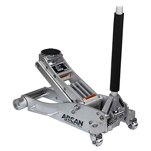 Arcan 3-Ton Quick Rise Aluminum Floor Jack with Dual Pump Pistons & Reinforced Lifting Arm (ALJ3T / A20018)