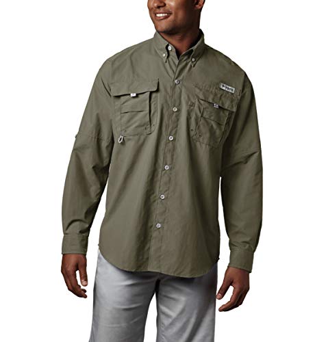 Columbia Mens PFG Bahama II Long Sleeve Shirt , Sage, XX