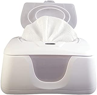 Baby Wipes Warmer and Dispenser, Advanced Features with 4 Bright Auto/On Off LED Ample Lights for Easy Nighttime Changes, Dual Heat for Baby's Comfort, Improved Design and Only Available at Amazon