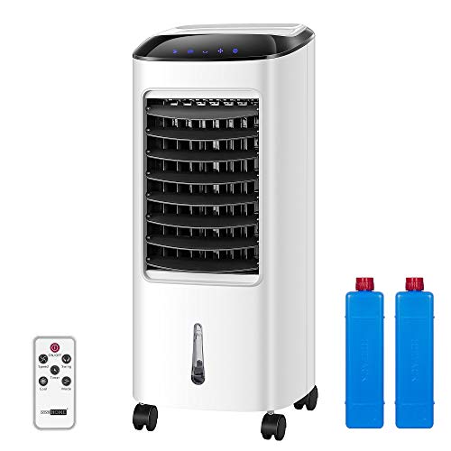 VIVOHOME Portable Evaporative Air Cooler 110V 65W Fan Humidifier with LED Display and Remote Control Ice Box for Indoor Home Office Dorms ETL Listed