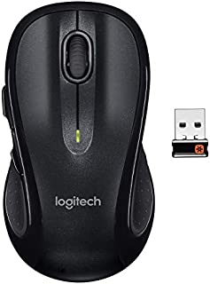 Logitech M510 Wireless Computer Mouse  Comfortable Shape with USB Unifying Receiver, with Back/Forward Buttons and Side-to-Side Scrolling, Dark Gray