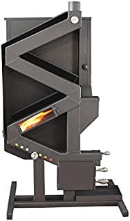 US Stove Company US GW1949 Wiseway Non-Electric Pellet Stove, 60 lbs Hopper, Black