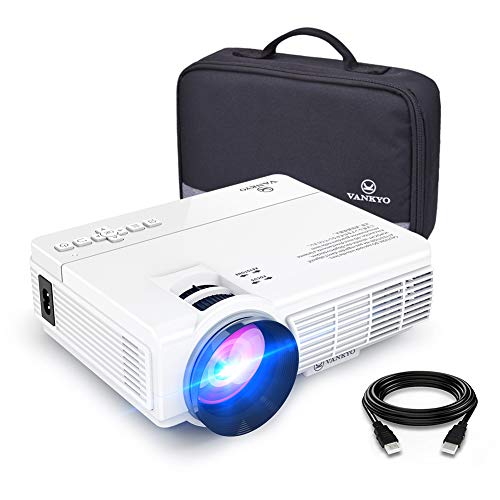 VANKYO LEISURE 3 Mini Projector, 1080P and 170'' Display Supported, 3600L Portable Movie Projector with 40,000 Hrs LED Lamp Life, Compatible with TV Stick, PS4, HDMI, VGA, TF, AV and USB